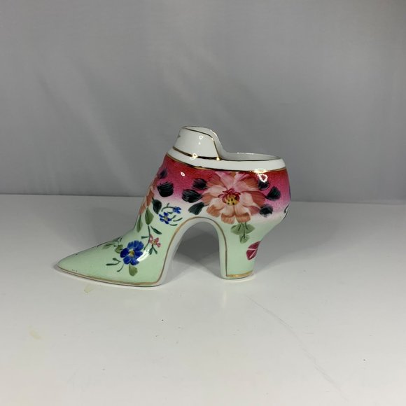 Large Floral Porcelain Formalities Shoe - Picture 1 of 4